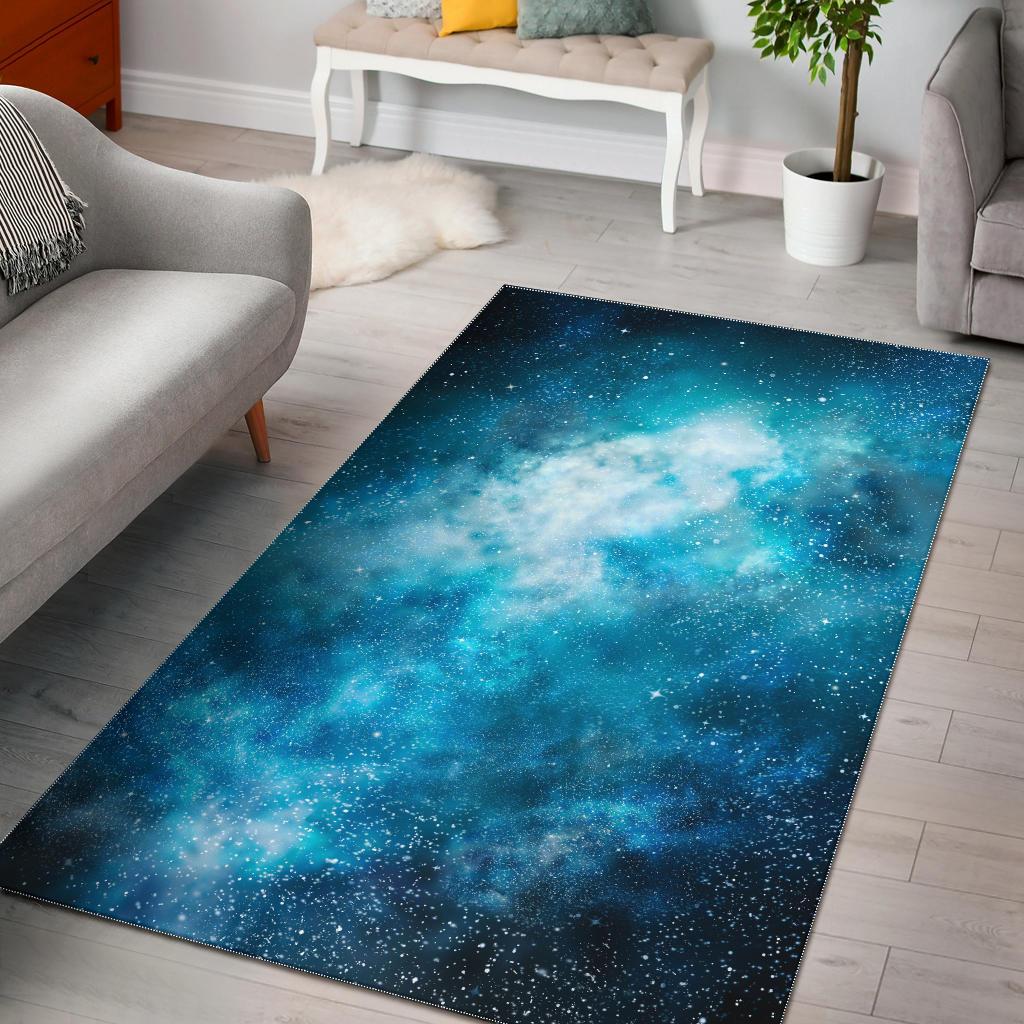 Blue Sky Universe Galaxy Space Print Area Rug