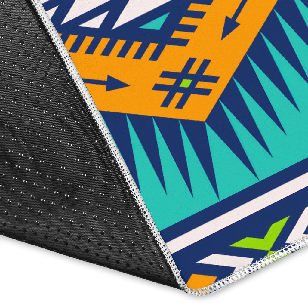 Bright Colors Aztec Pattern Print Area Rug