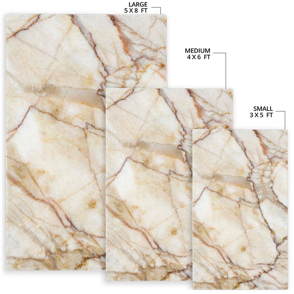 Brown Marble Print Area Rug
