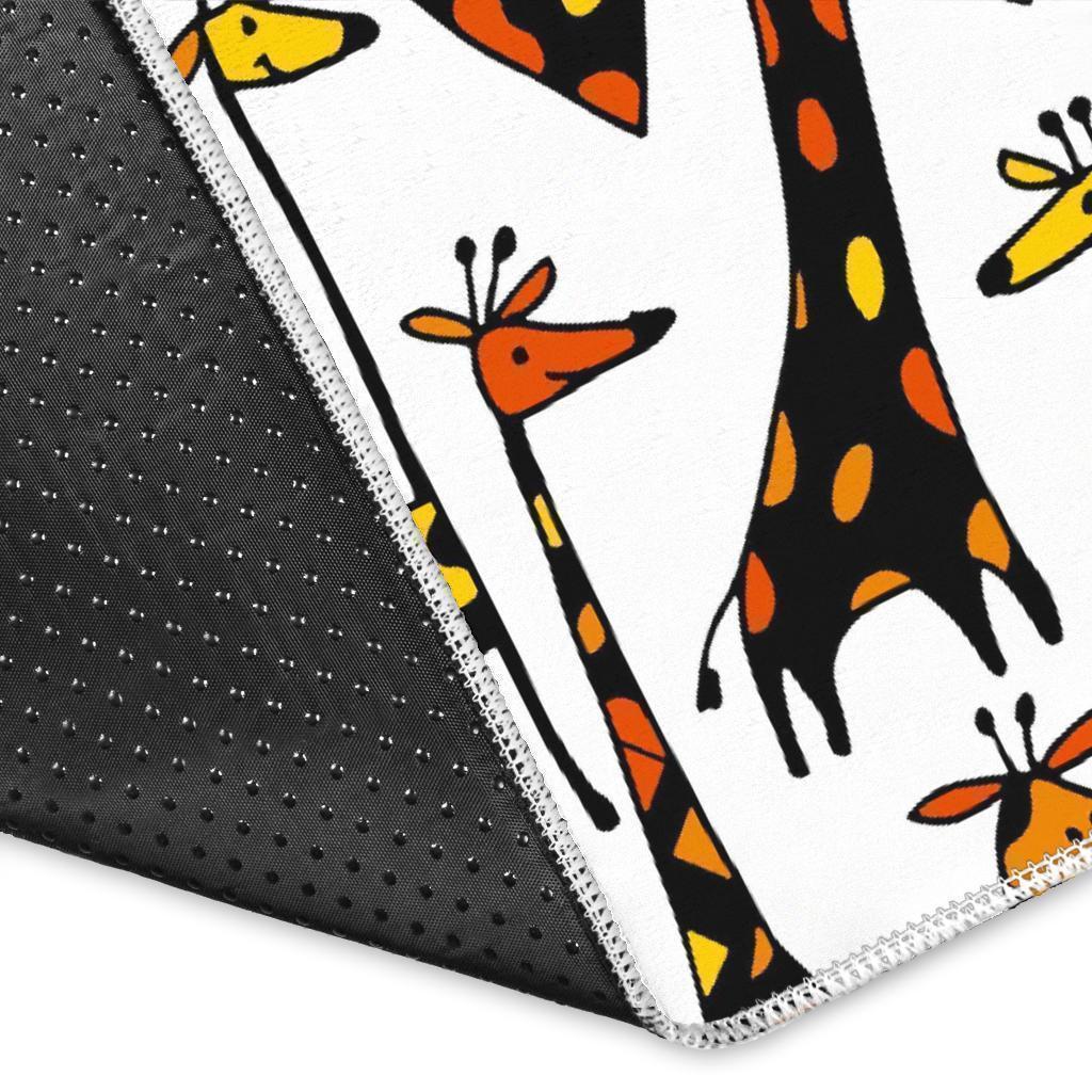 Cartoon Giraffe Pattern Print Area Rug