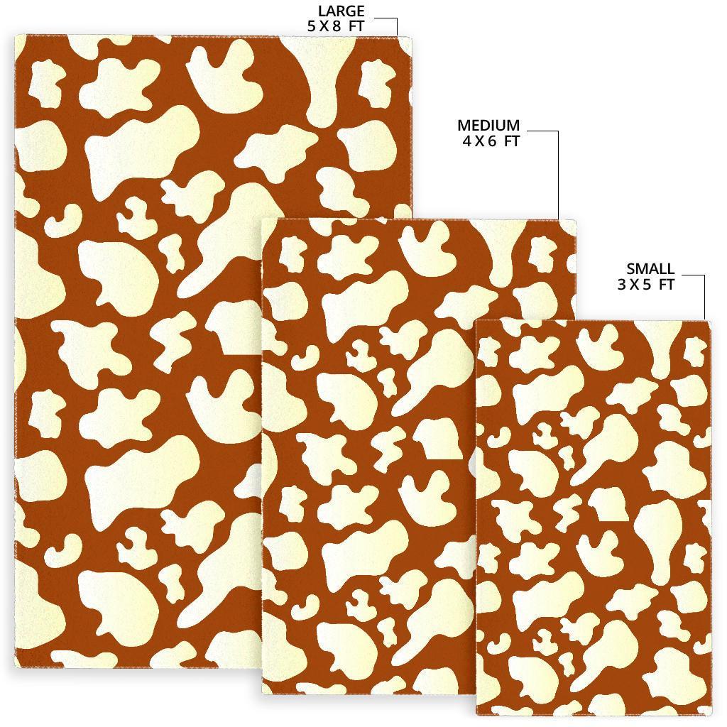 Chocolate And Milk Cow Print Area Rug