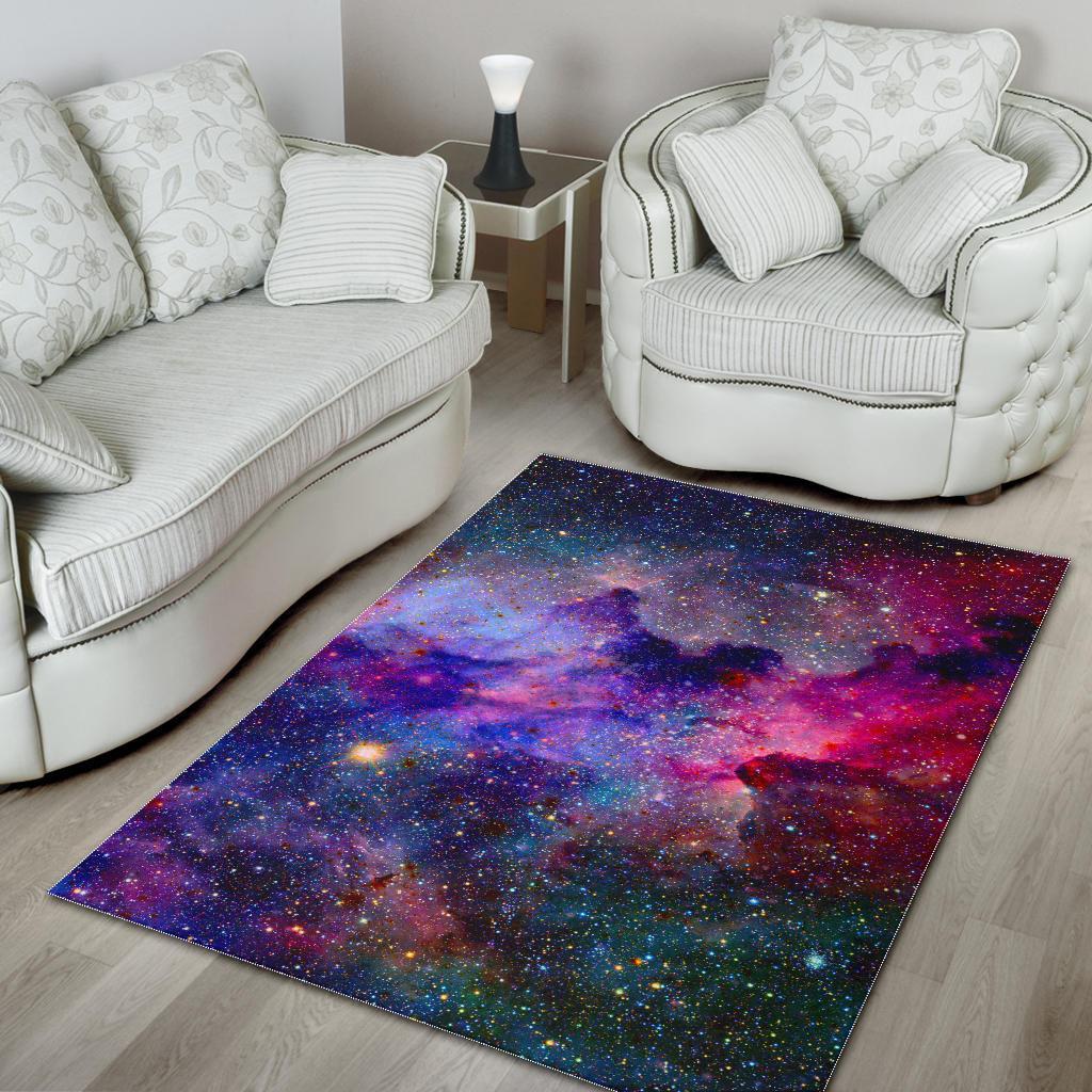 Colorful Nebula Galaxy Space Print Area Rug