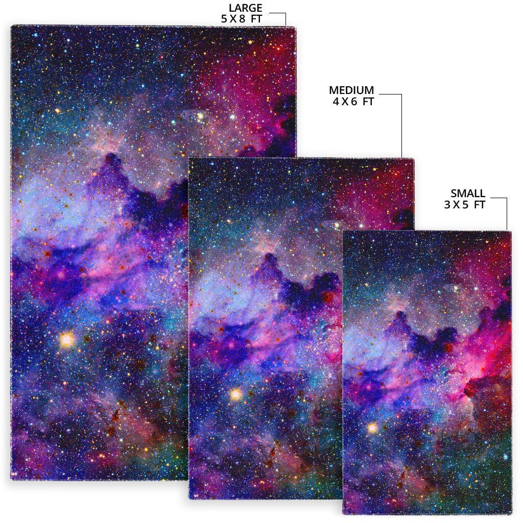 Colorful Nebula Galaxy Space Print Area Rug