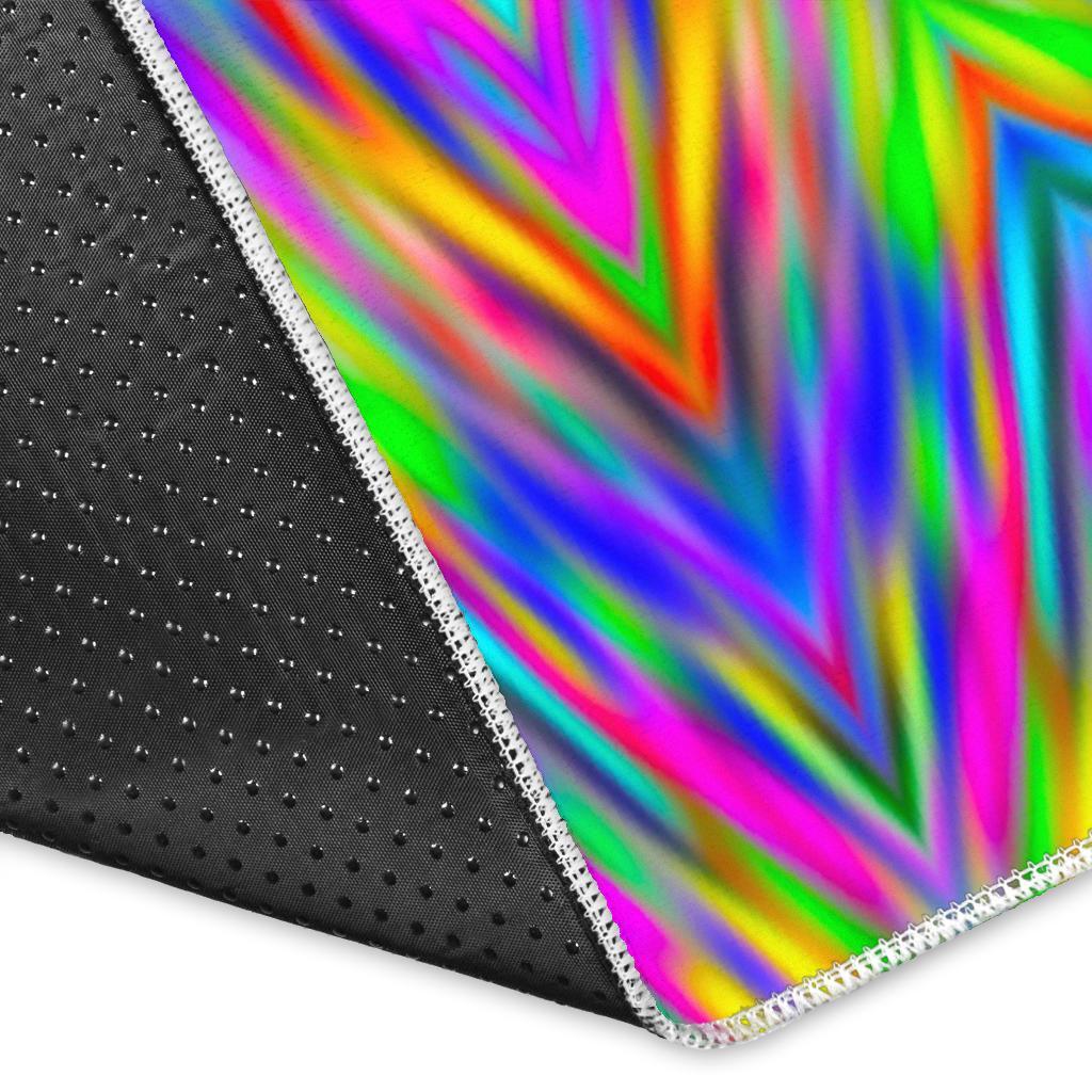 Colorful Psychedelic Optical Illusion Area Rug