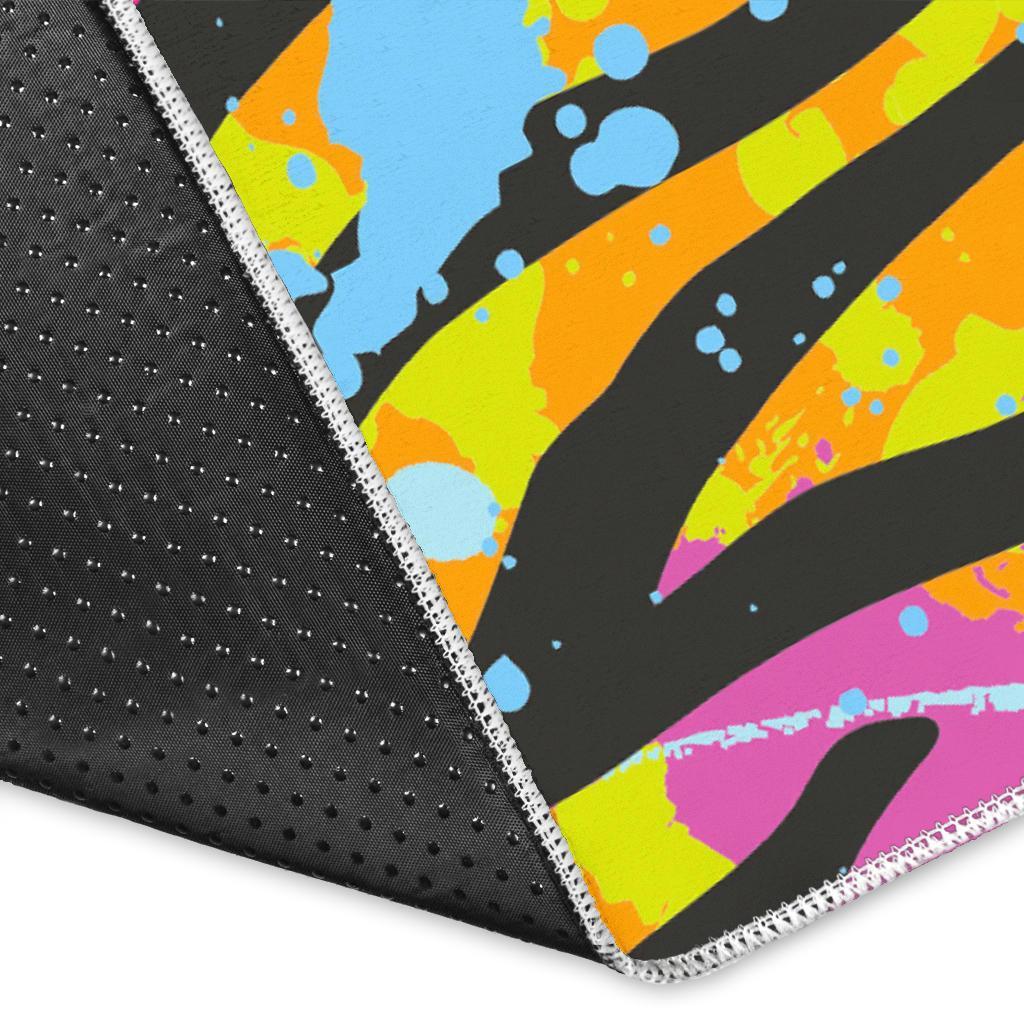 Colorful Zebra Leopard Pattern Print Area Rug