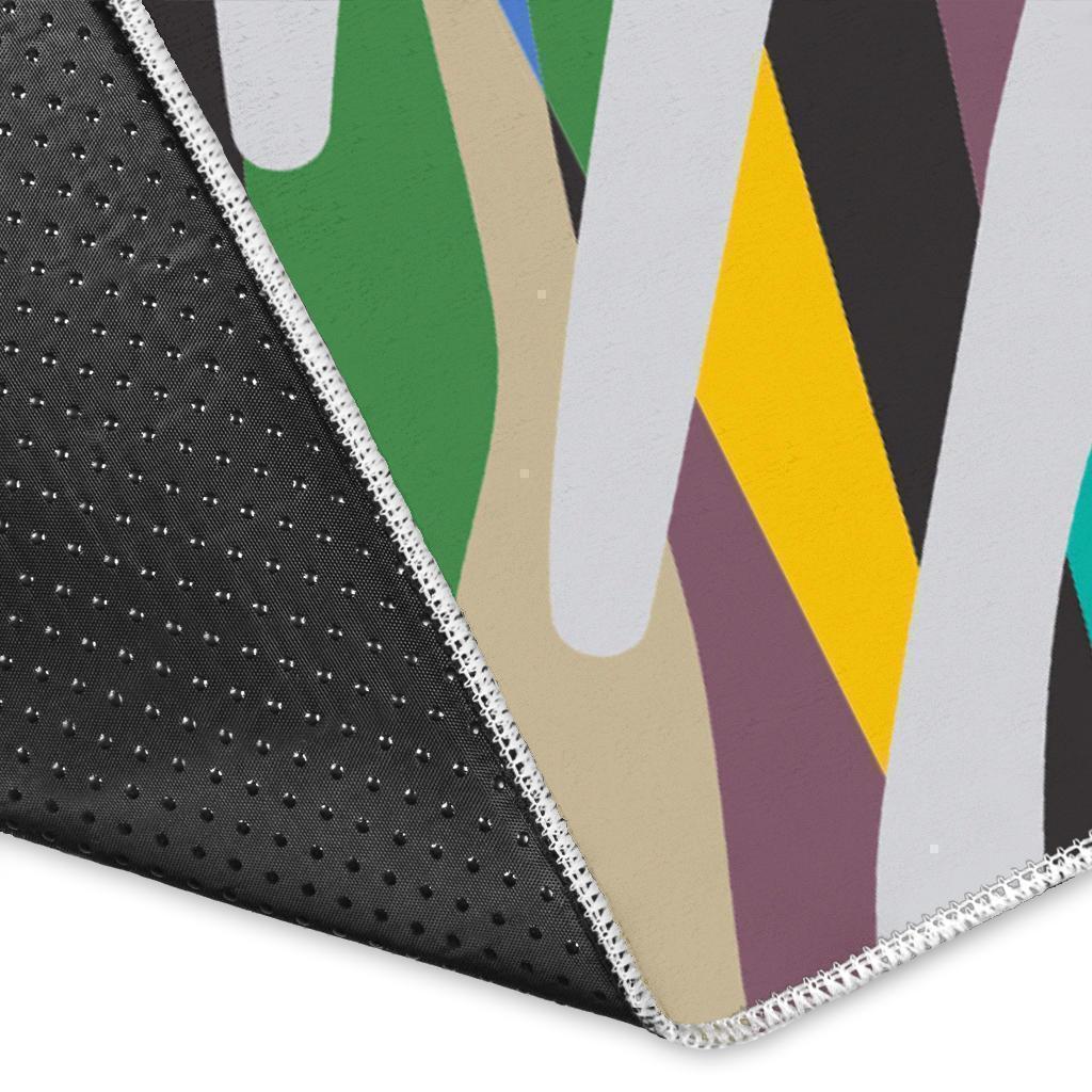 Colorful Zebra Pattern Print Area Rug