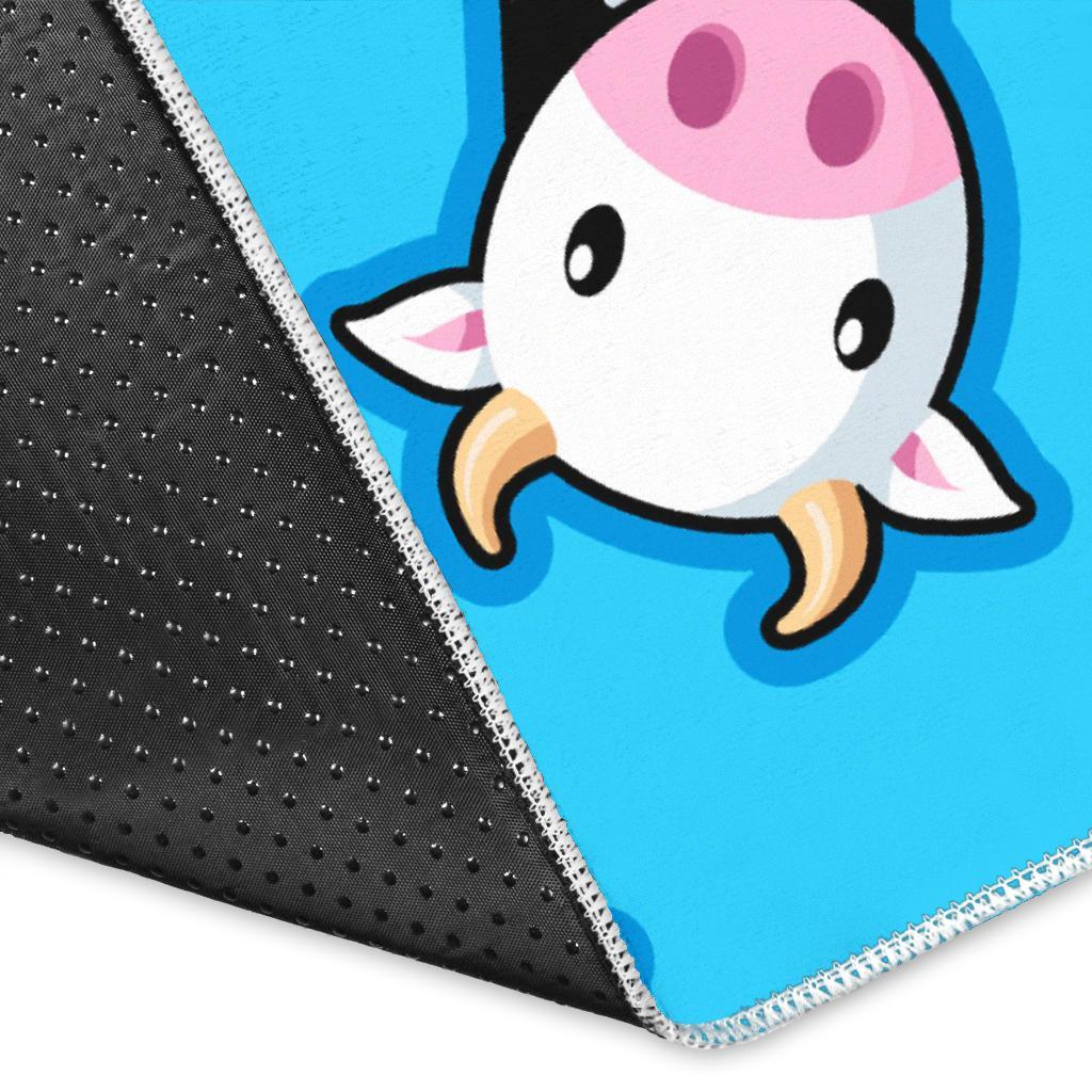 Cute Cartoon Baby Cow Pattern Print Area Rug