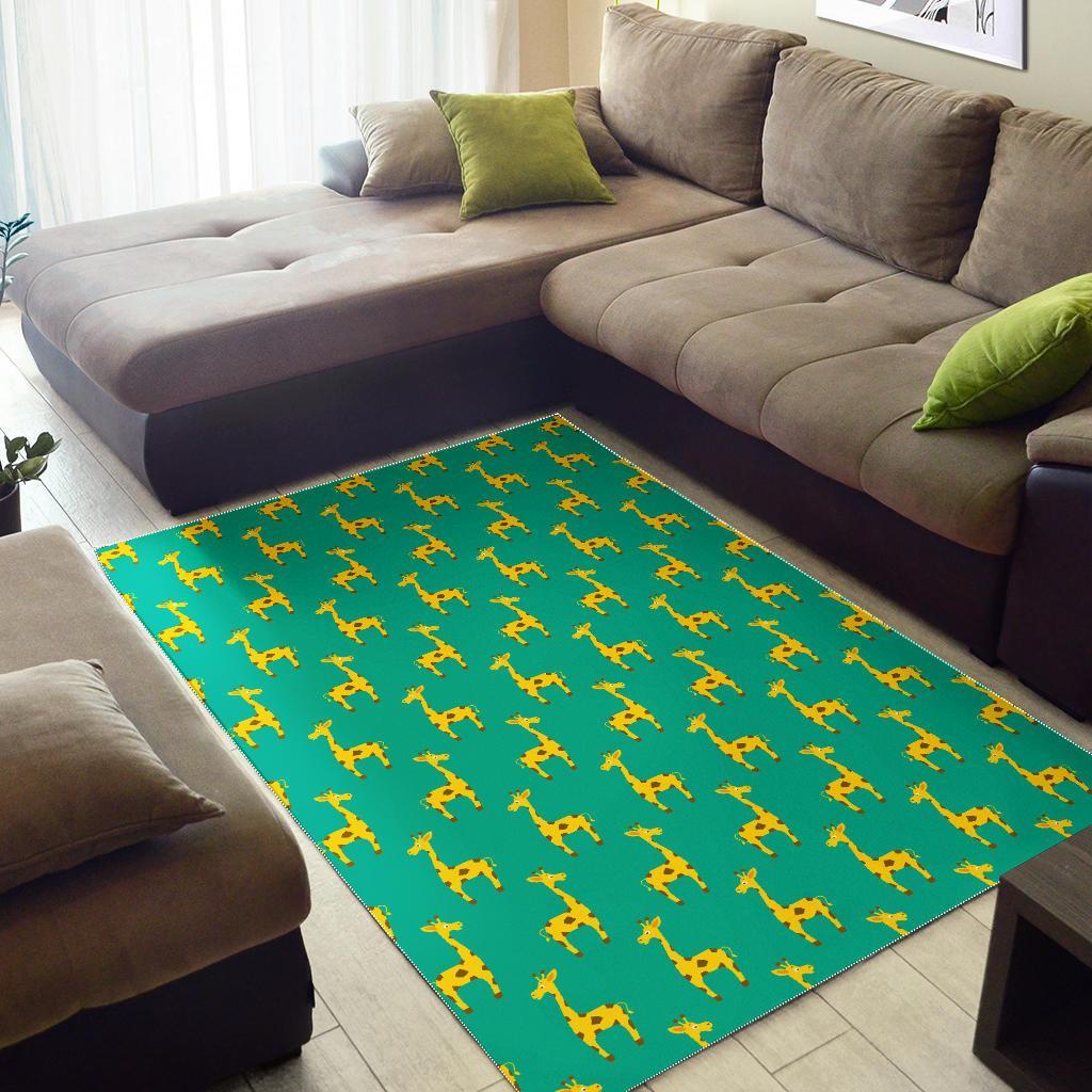 Cute Cartoon Giraffe Pattern Print Area Rug