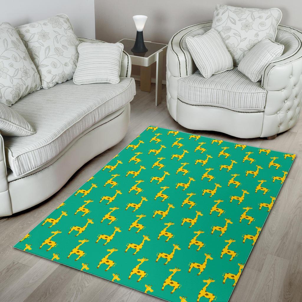 Cute Cartoon Giraffe Pattern Print Area Rug