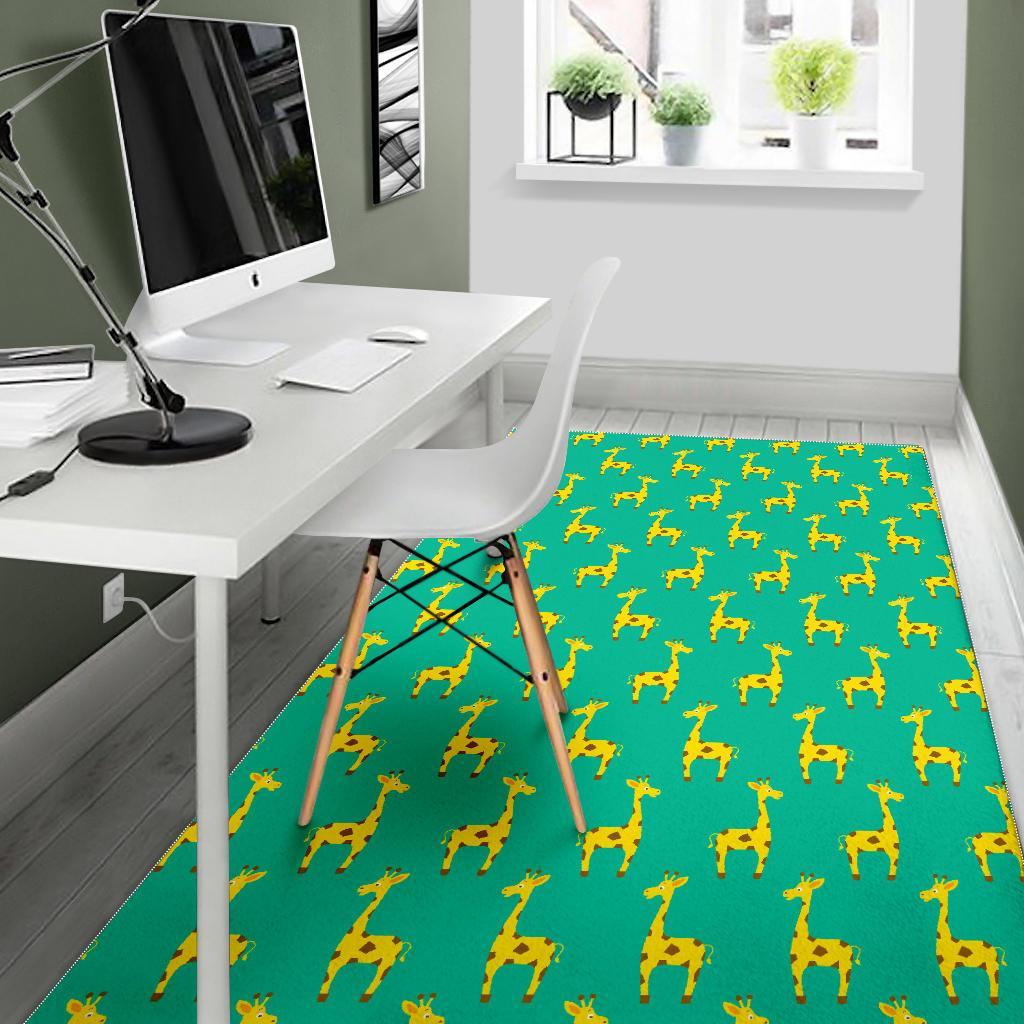 Cute Cartoon Giraffe Pattern Print Area Rug
