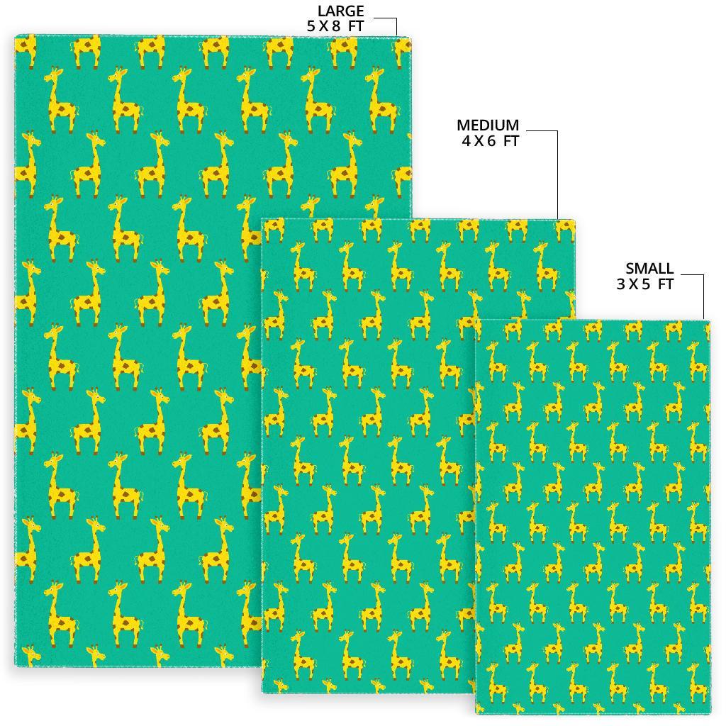 Cute Cartoon Giraffe Pattern Print Area Rug
