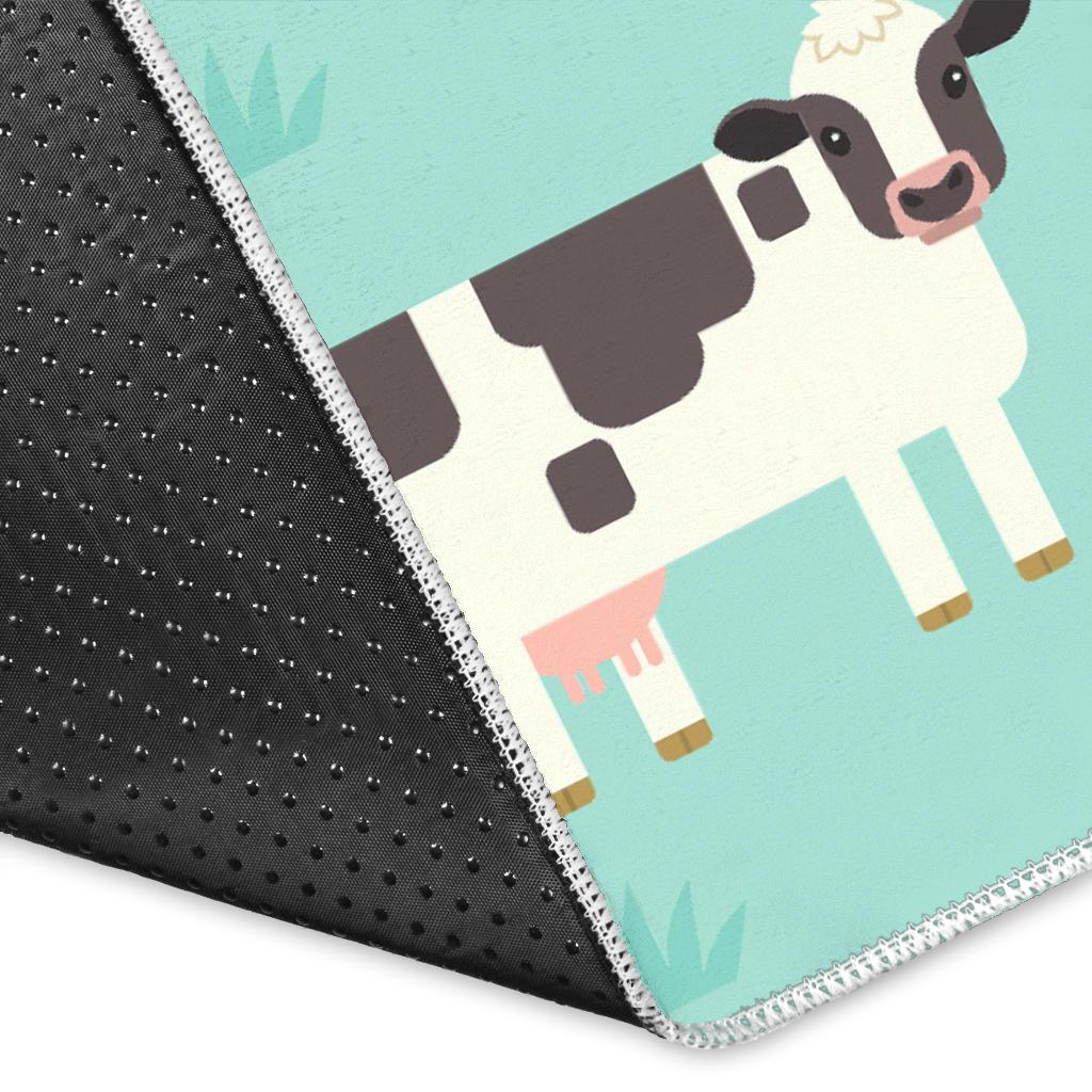 Cute Cow And Baby Cow Pattern Print Area Rug