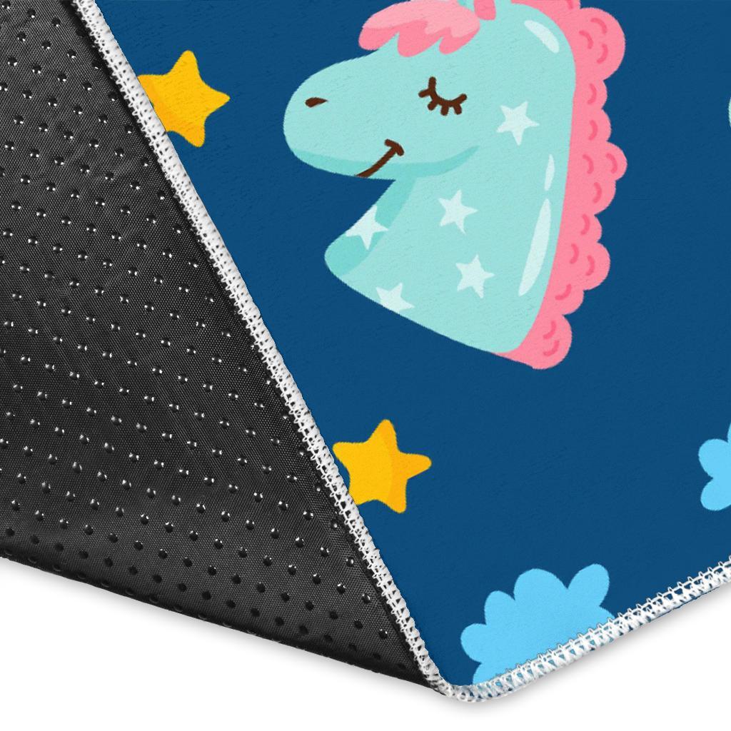 Cute Girly Unicorn Pattern Print Area Rug