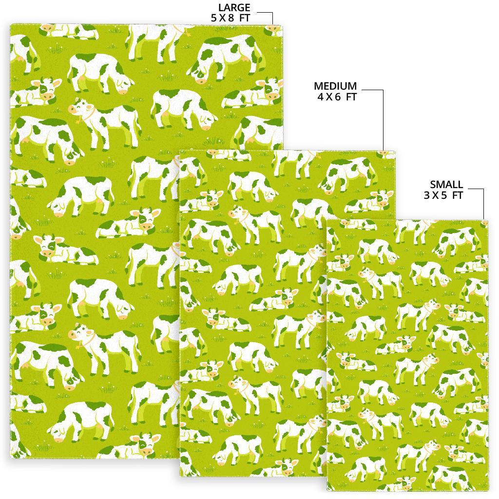 Cute Smiley Cow Pattern Print Area Rug