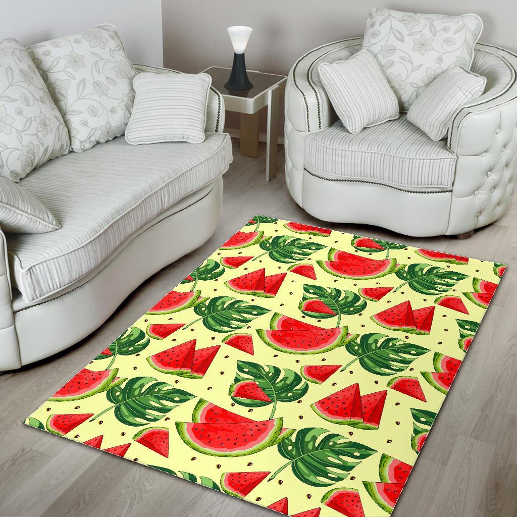 Cute Tropical Watermelon Pattern Print Area Rug