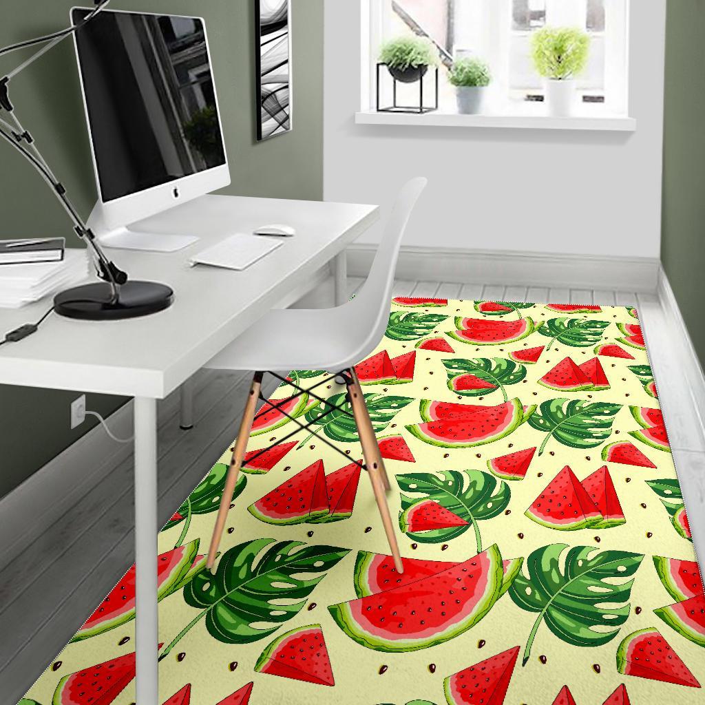 Cute Tropical Watermelon Pattern Print Area Rug