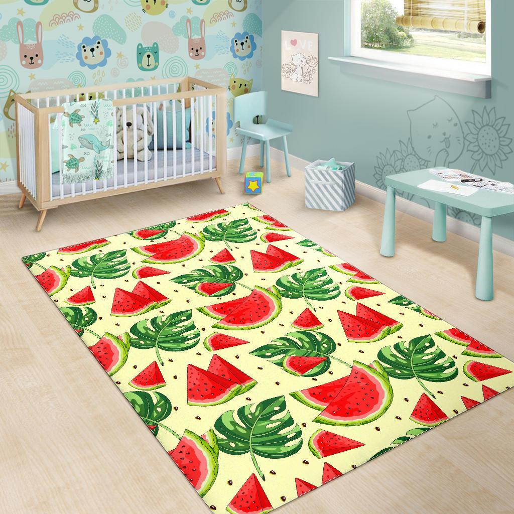 Cute Tropical Watermelon Pattern Print Area Rug