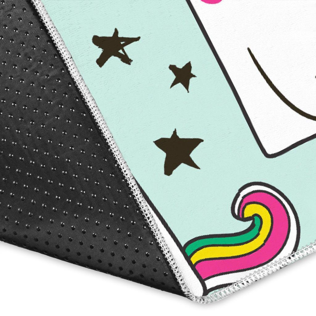 Cute Unicorn Cat Pattern Print Area Rug