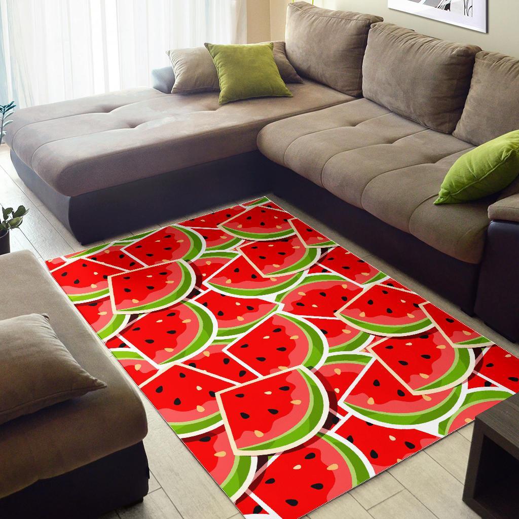 Cute Watermelon Slices Pattern Print Area Rug