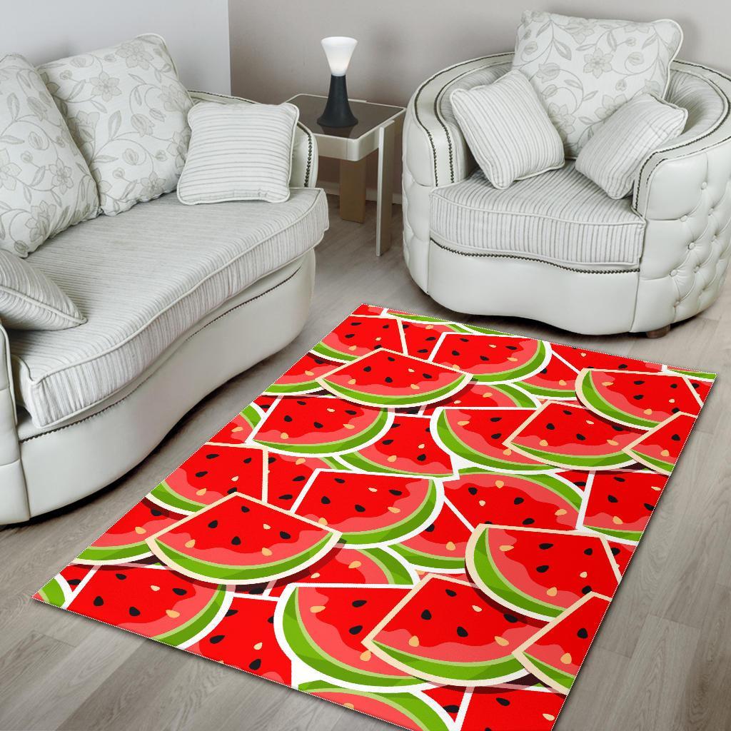 Cute Watermelon Slices Pattern Print Area Rug