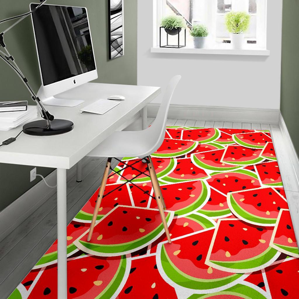 Cute Watermelon Slices Pattern Print Area Rug