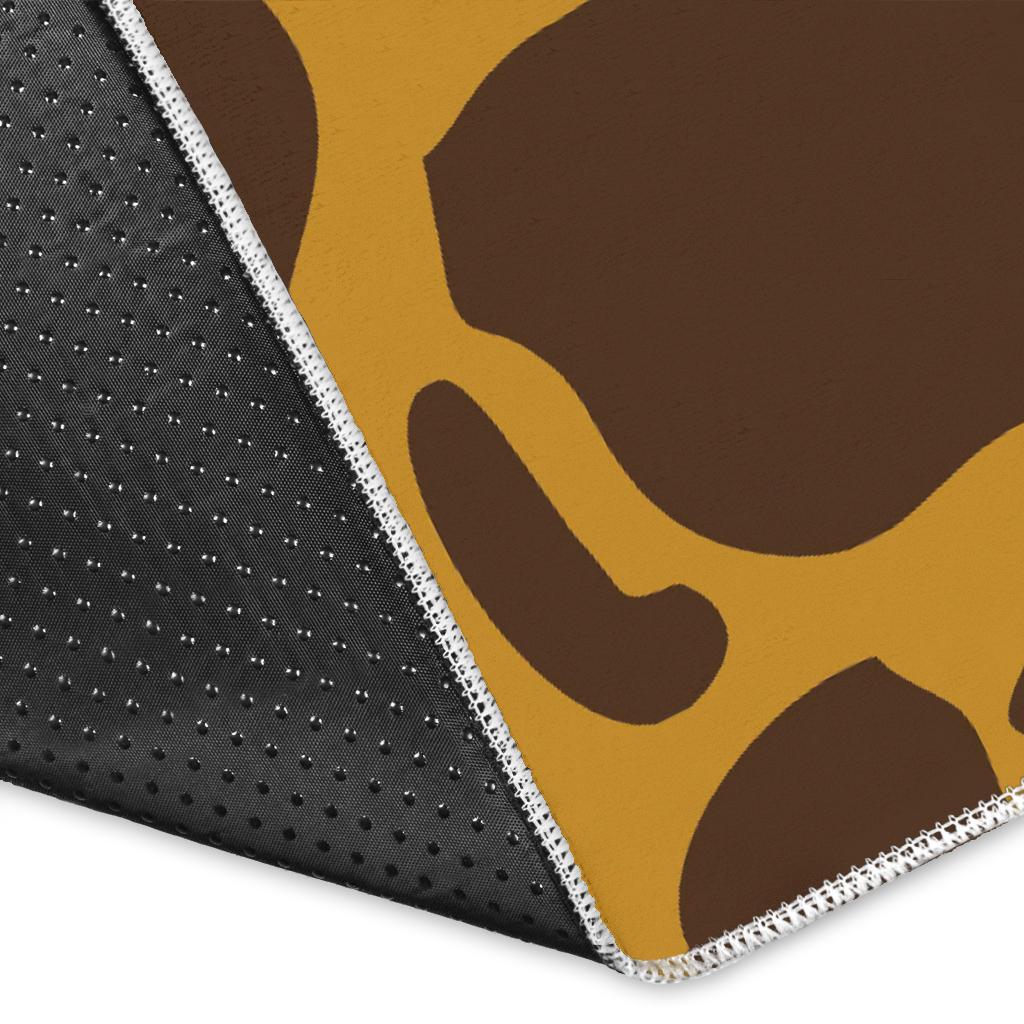 Dark Brown Cow Print Area Rug