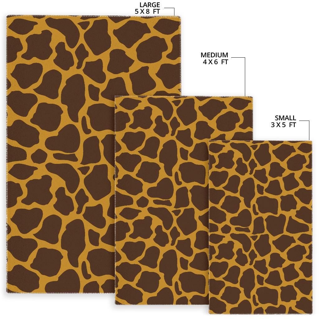 Dark Brown Cow Print Area Rug