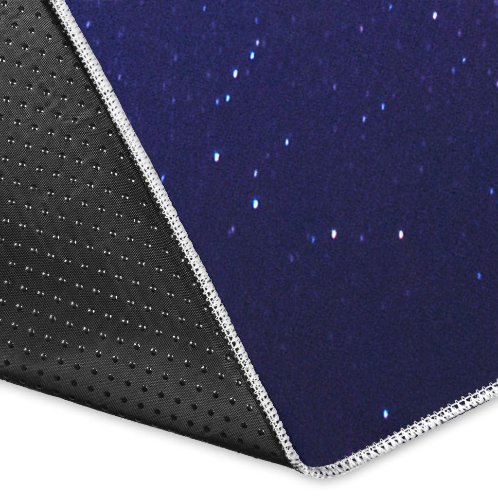Dark Purple Milky Way Galaxy Space Print Area Rug