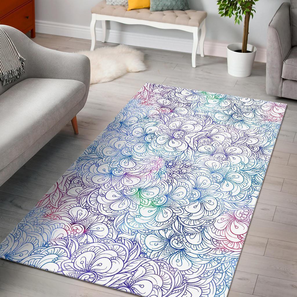 Delicate Flowers Area Rug