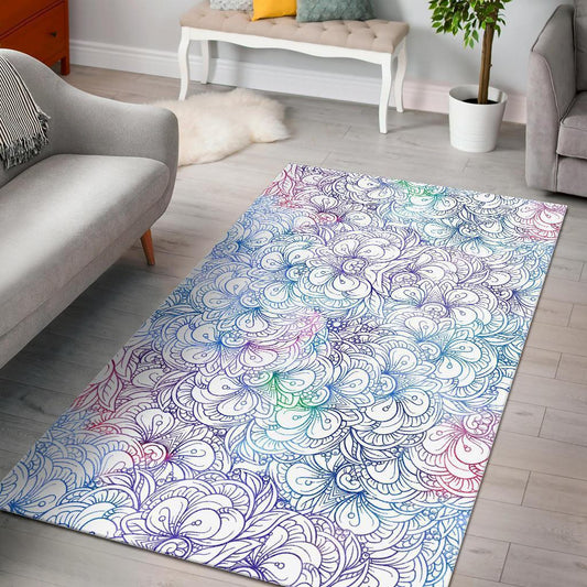 Delicate Flowers Area Rug
