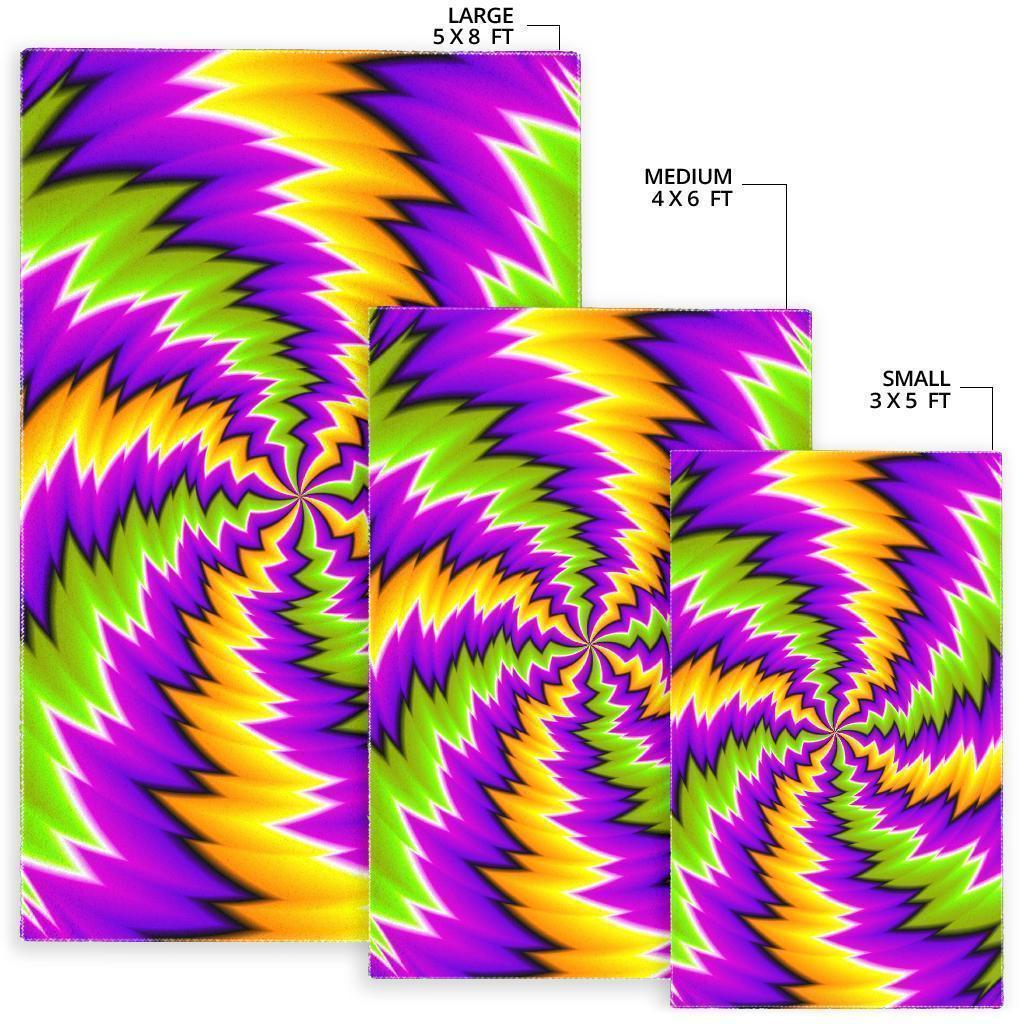Dizzy Vortex Moving Optical Illusion Area Rug