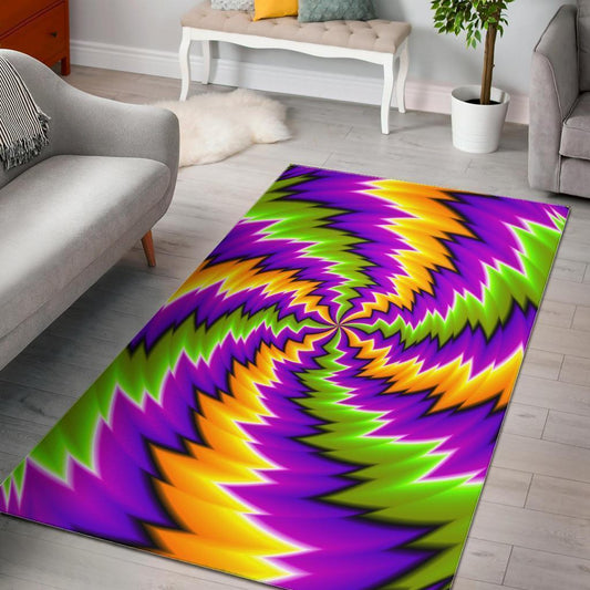 Dizzy Vortex Moving Optical Illusion Area Rug