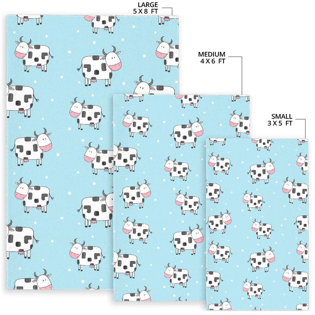 Doodle Cow Pattern Print Area Rug