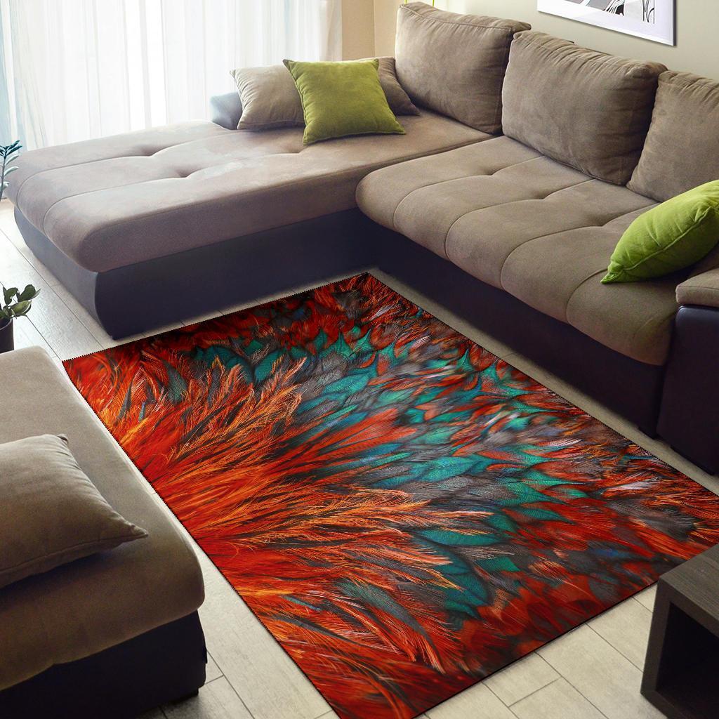 Flame Feathers Area Rug