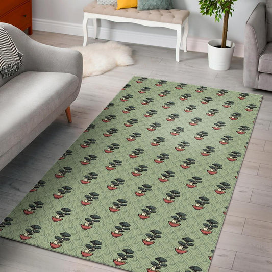Bonsai Japanes Pattern Area Rug