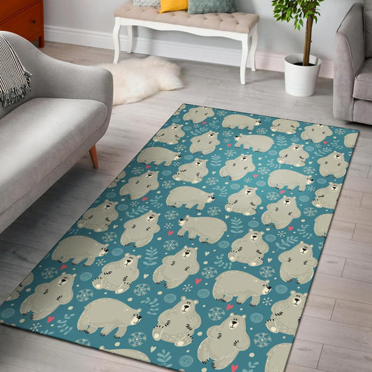 Bear Pattern Print Design BE04 Area Rugs