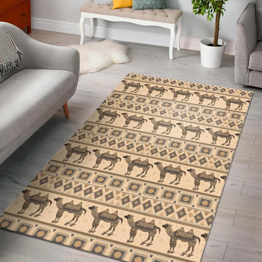 Traditional Camel Pattern Ethnic Motifs Area Rug