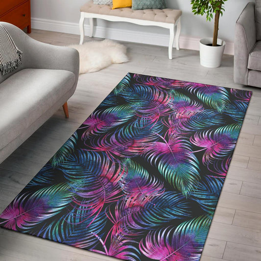 Palm Leaves Pattern Print Design PL010 Area Rugs