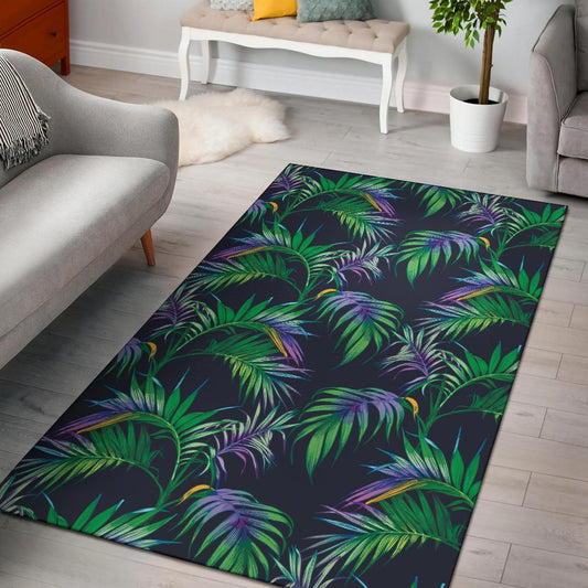 Palm Leaves Pattern Print Design PL04 Area Rugs