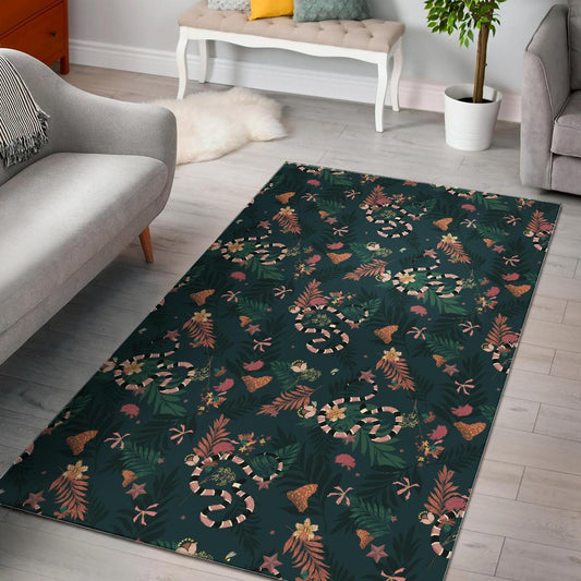 Snake forest pattern Area Rug