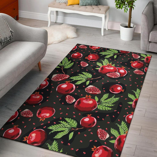 Pomegranate Pattern Print Design PG06 Area Rugs