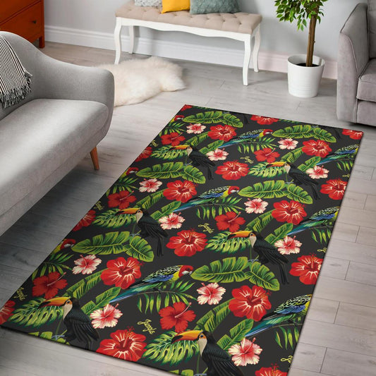 Tropical Flower Pattern Print Design TF04 Area Rugs