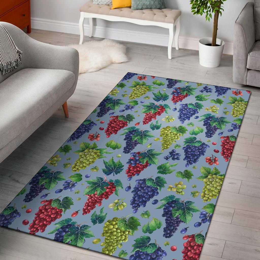 Grape Pattern Print Design GP06 Area Rugs
