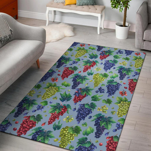 Grape Pattern Print Design GP06 Area Rugs