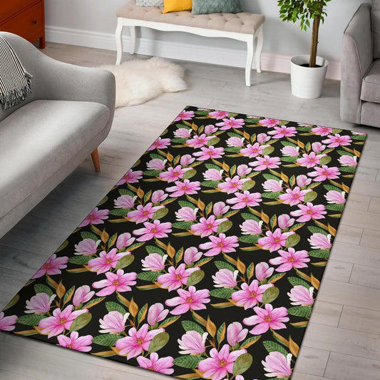 Magnolia Pattern Print Design MAG08 Area Rugs
