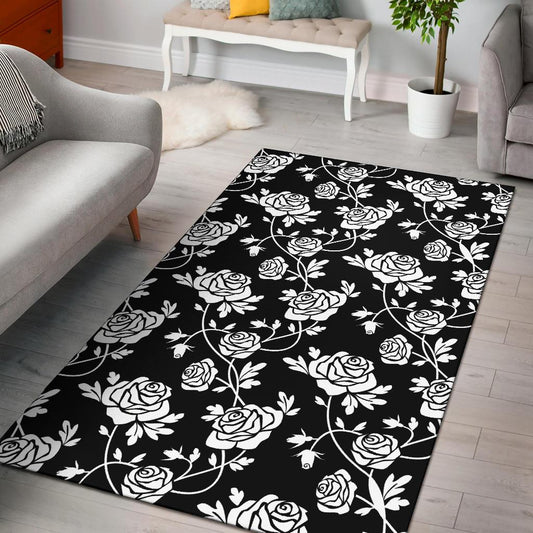 Rose Pattern Print Design RO013 Area Rugs