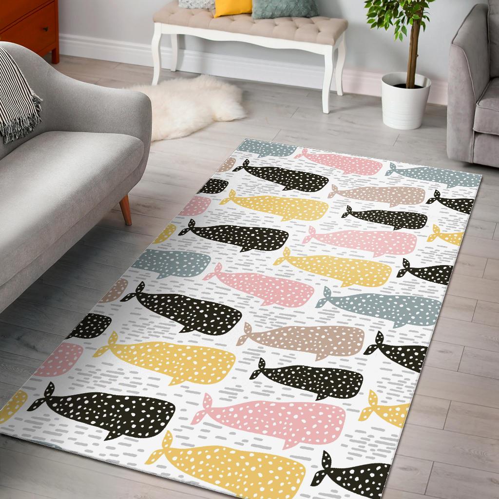 Whale dot pattern Area Rug