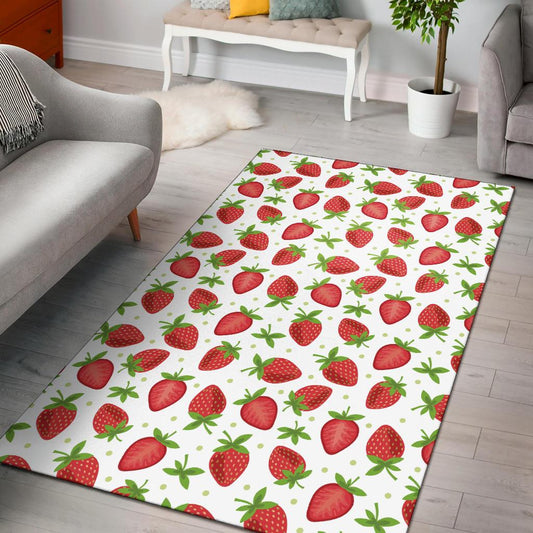 Strawberry Pattern Print Design SB07 Area Rugs