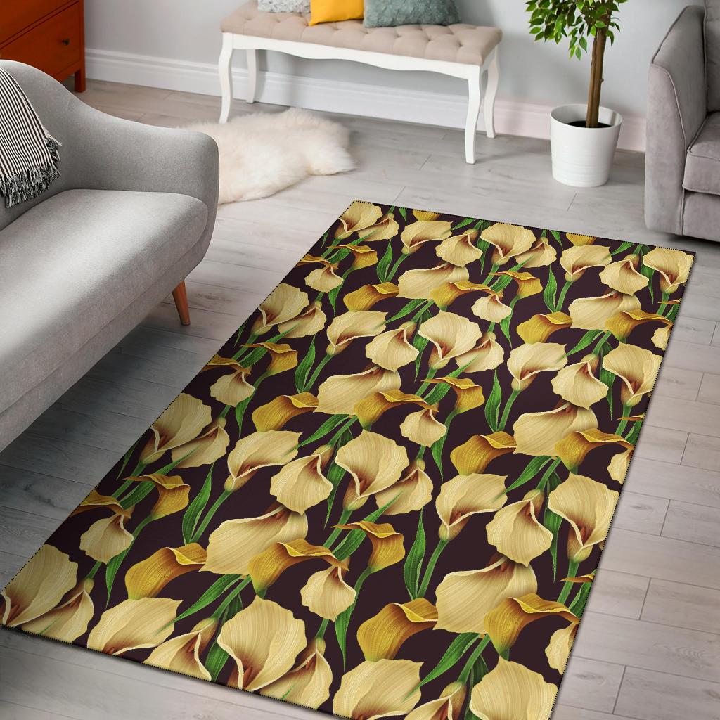 Lily Pattern Print Design LY013 Area Rugs