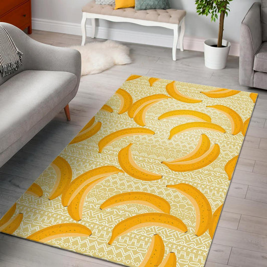 Banana Pattern Tribel Background Area Rug